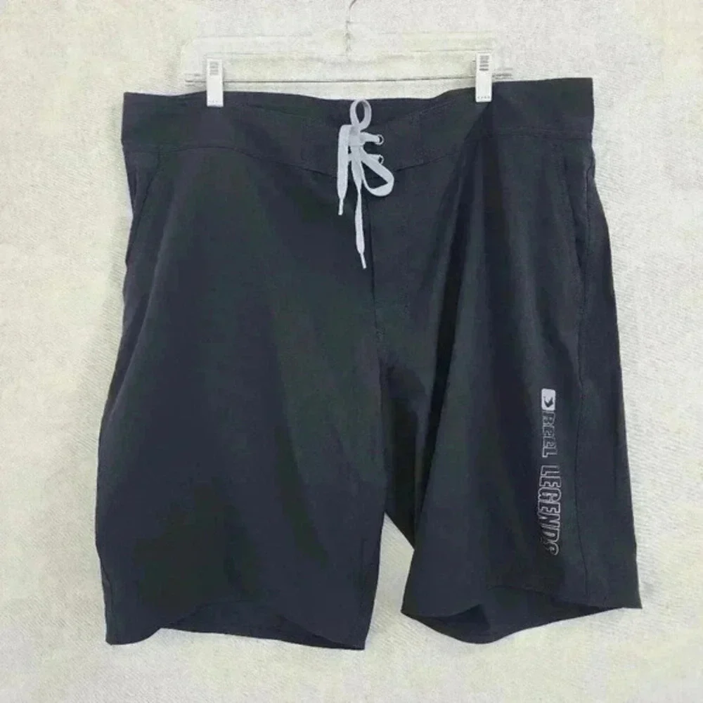 NEW Reel Legends Board Shorts‎ Men's 40x10 Black 3551C